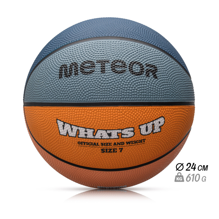 Piłka koszykowa Meteor What's up 7 morski/pomarańczowy