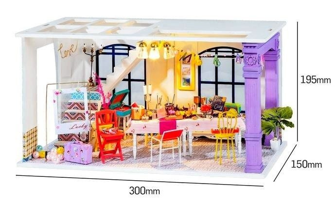 ROBOTIME Składany Drewniany Model Mini Imprezka