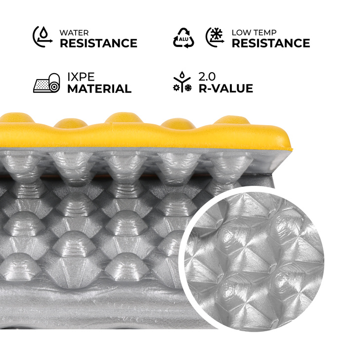 NC17105 KARIMATA KEMPINGOWA DO SIEDZENIA Z PODBICIEM ALUMINIOWYM +IXPE 40 CM ŻÓŁTA NILS CAMP