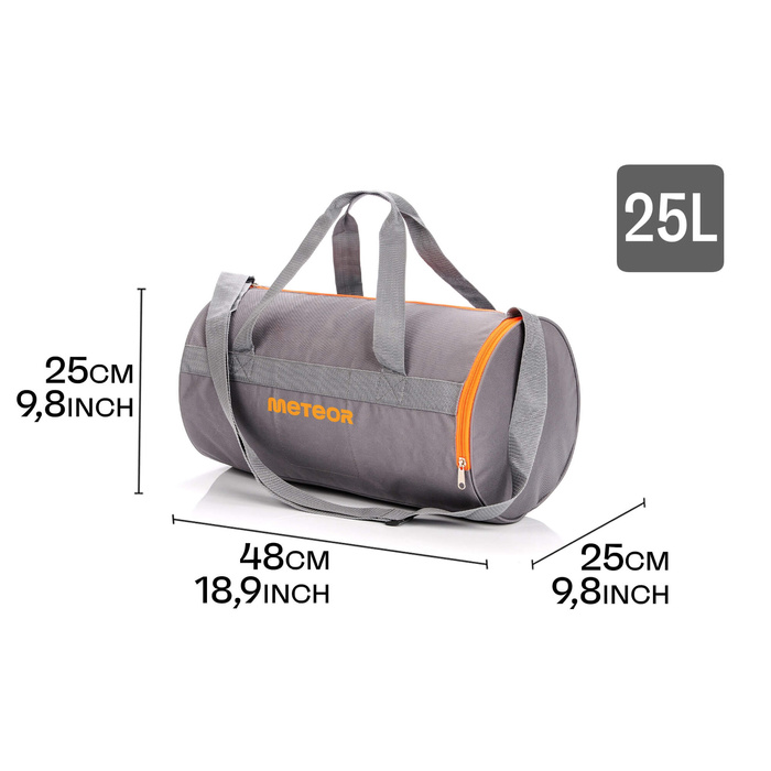 Torba fitness Meteor Siggy pomarańczowy/szary