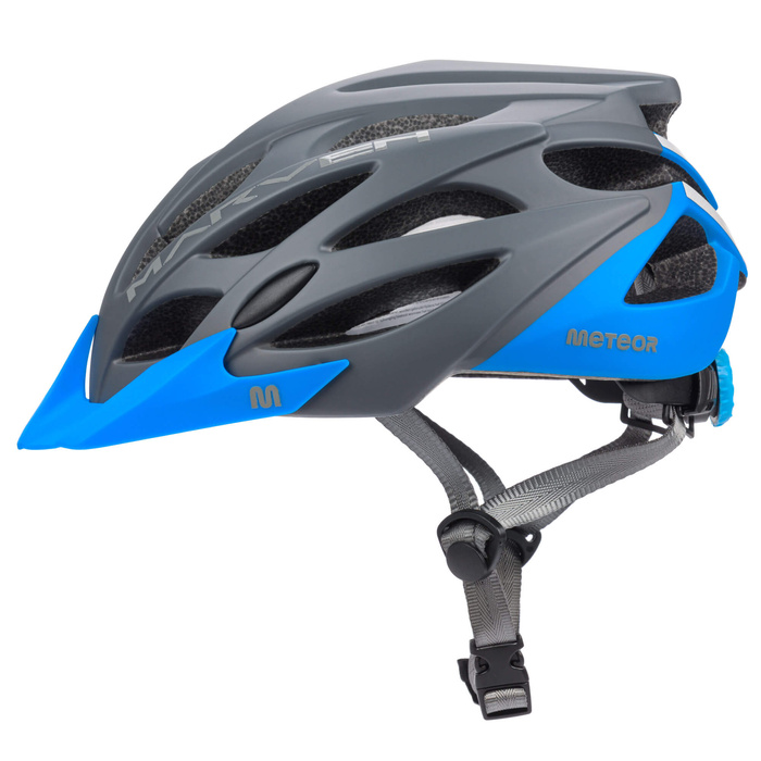 Kask rowerowy Meteor Marven S 52-56 cm szary/niebieski