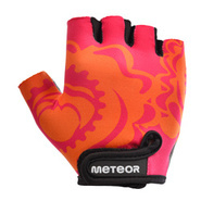 Rękawiczki rowerowe Meteor Kids Big flower M