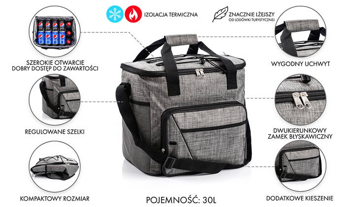 TORBA TERMICZNA METEOR FROSTY czarna