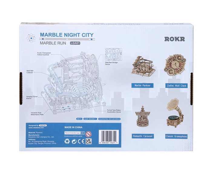 ROBOTIME Drewniany Model Puzzle 3D Tor Mechaniczny LGA01