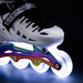 NH10905 4w1 ŁYŻWOROLKI LED BIAŁE Z WYM. PŁOZĄ HOKEJOWĄ RAINBOW ROZM. S(31-34) NILS EXTREME