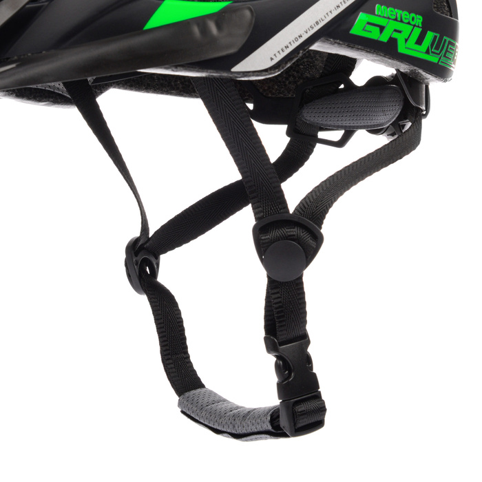 Kask rowerowy Meteor Gruver S 52-56 cm czarny/zielony