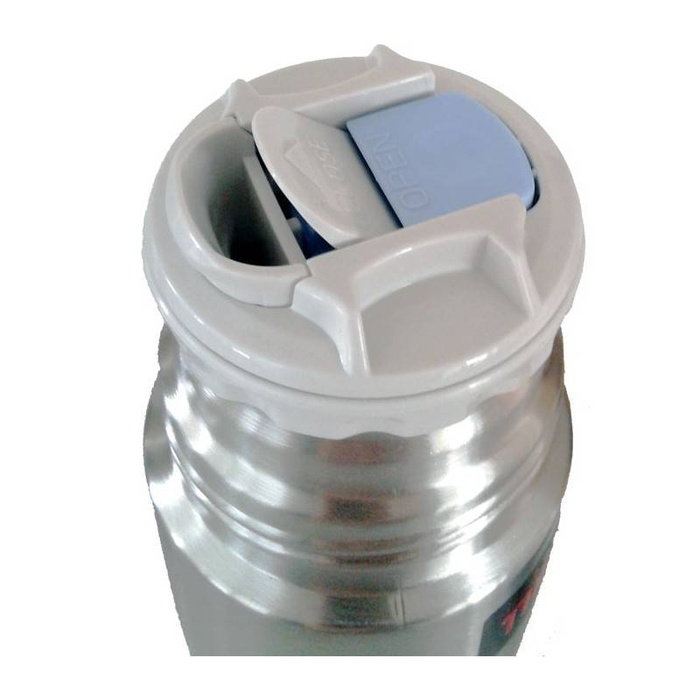 Termos z przyciskiem na nakrętce oraz z kubkiem 750 ml THERMOS - ciemnoniebieski