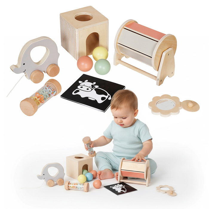 Drewniany zestaw Montessori