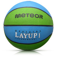 PIŁKA KOSZOWA METEOR LAYUP #1 zielono-niebieska