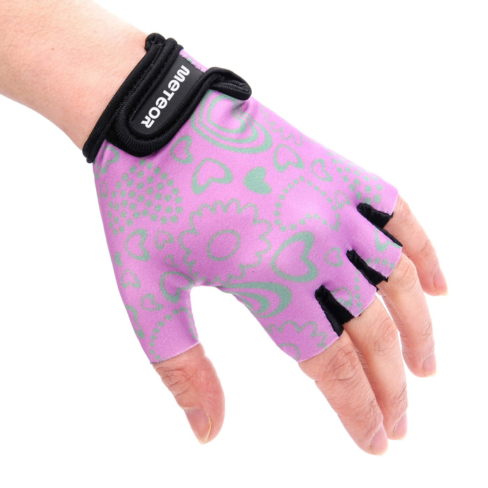 Rękawiczki rowerowe Meteor Kids Flower XS