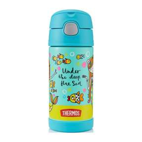 Termos dziecięcy ze słomką 355 ml THERMOS – syrena