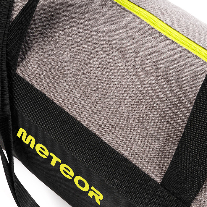 Torba fitness Meteor Siggy szary melanż/neonowy zielony