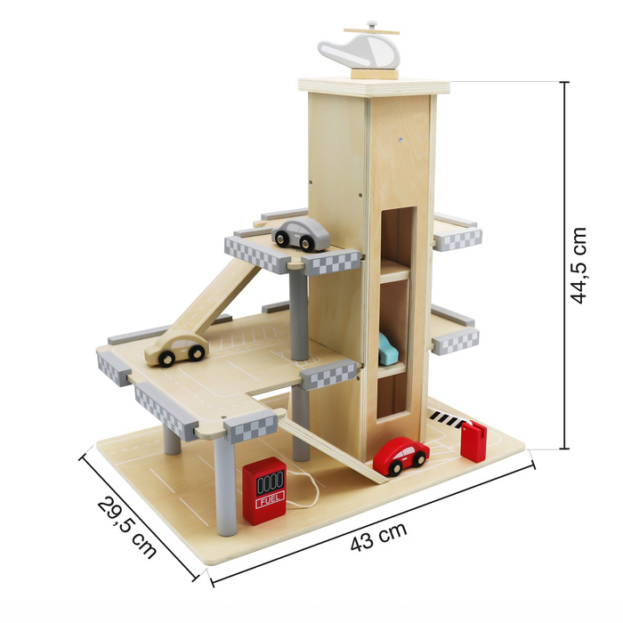 Drewniany parking samochodowy
