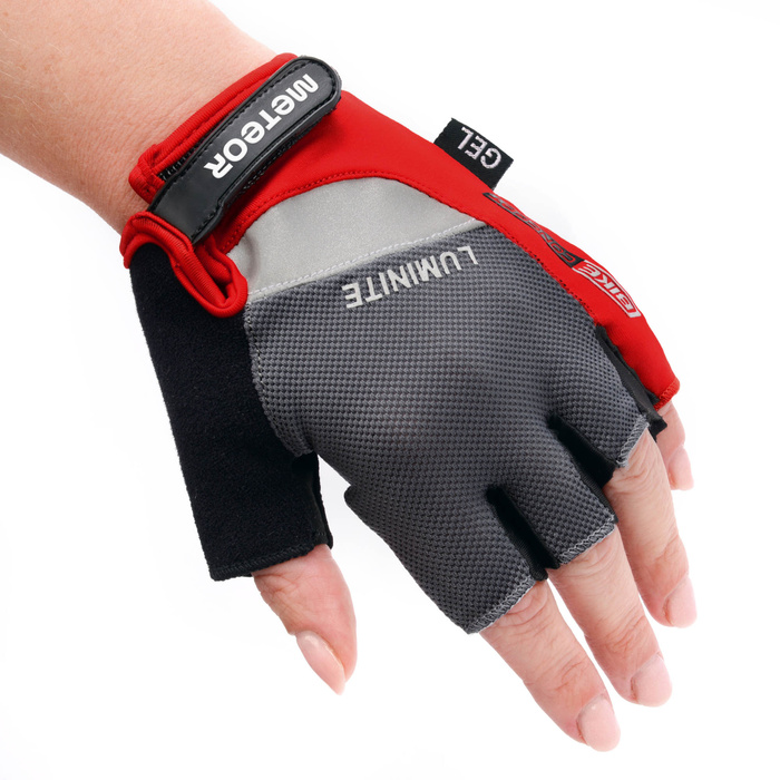 Rękawiczki rowerowe Meteor Gel GX33 red L