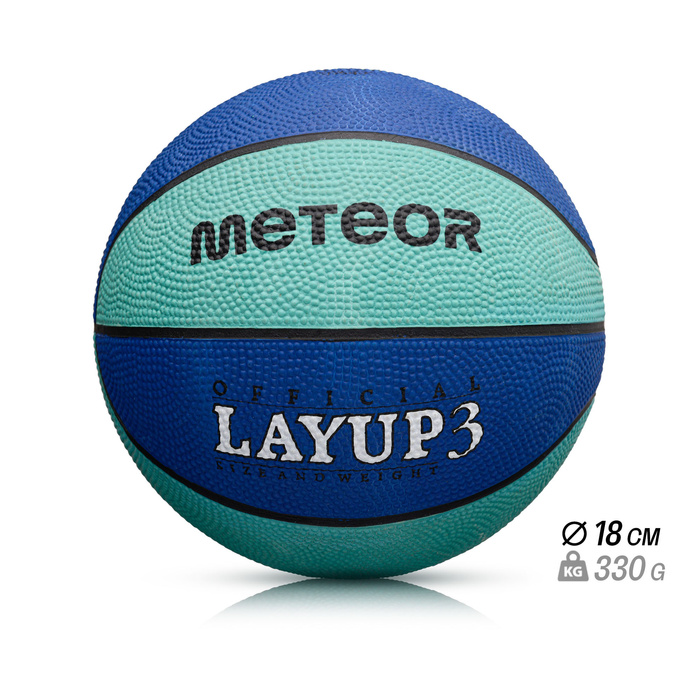 PIŁKA KOSZOWA METEOR LAYUP #3 niebieska