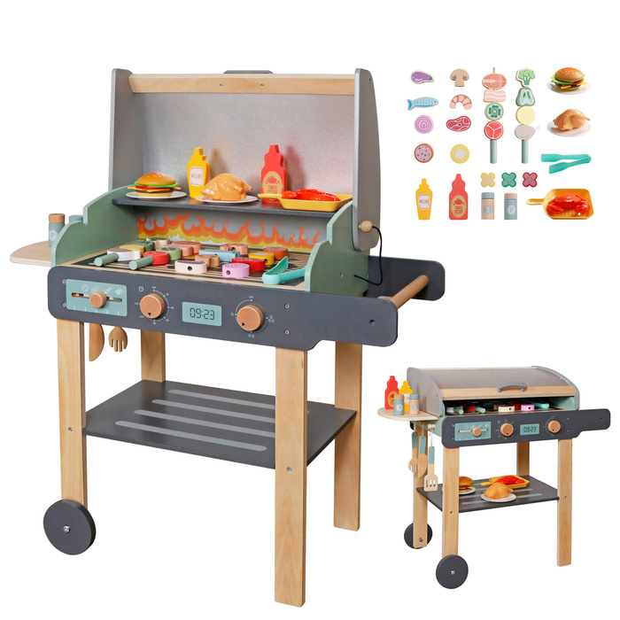 Drewniany grill zabawka dla dzieci