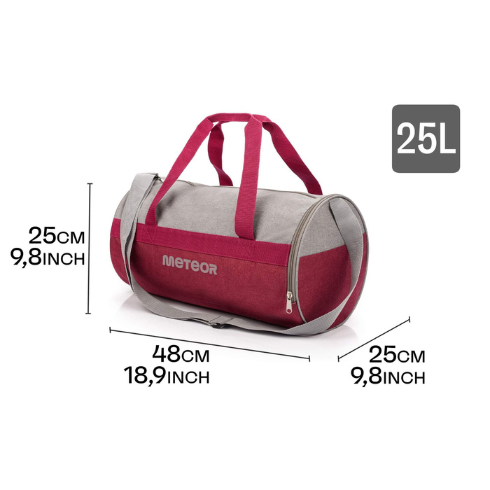 Torba fitness Meteor Siggy purpurowy/szary