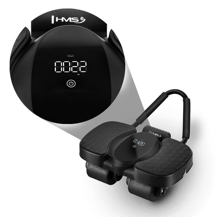 KA40 AUTOMATYCZNE KOŁO DO ĆWICZEŃ MIĘŚNI BRZUCHA Z PODPARCIEM I WYŚWIETLACZEM HMS