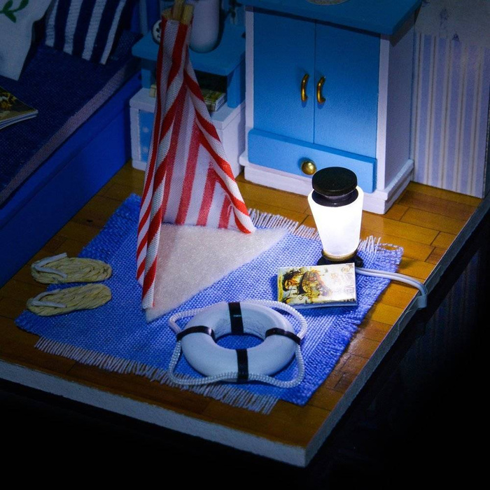LITTLE STORY Składany Drewniany Model Puzzle 3D DIY Leo's room