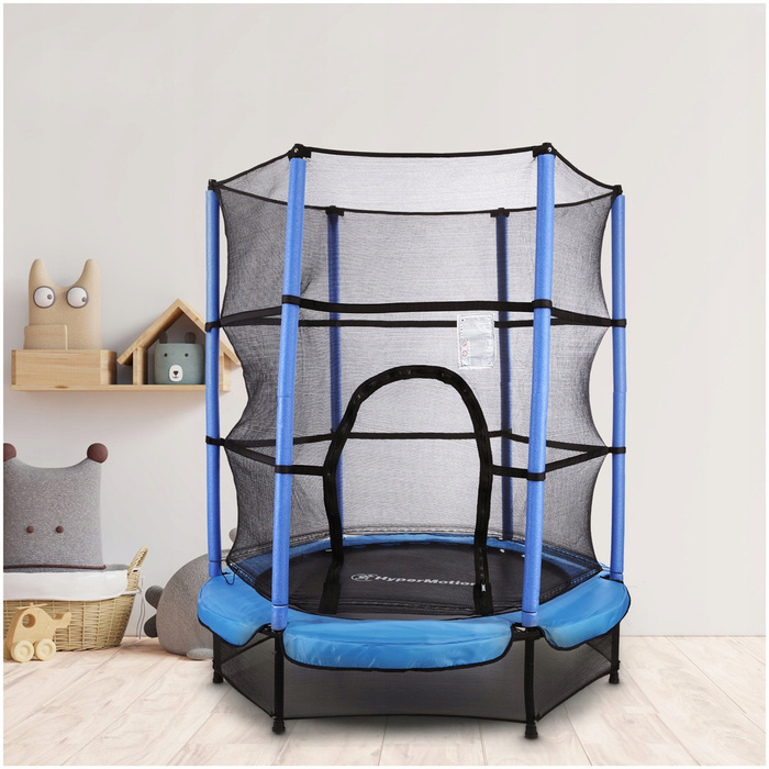 TRAMPOLINA DOMOWA 140 CM Z SIATKĄ DLA DZIECI 3-6L