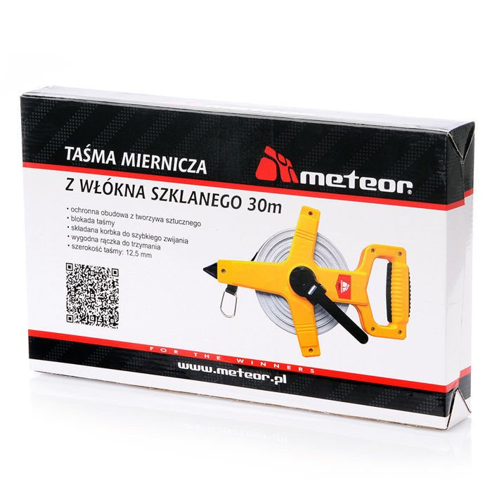 TAŚMA MIERNICZA METEOR 30 m Z RĄCZKĄ