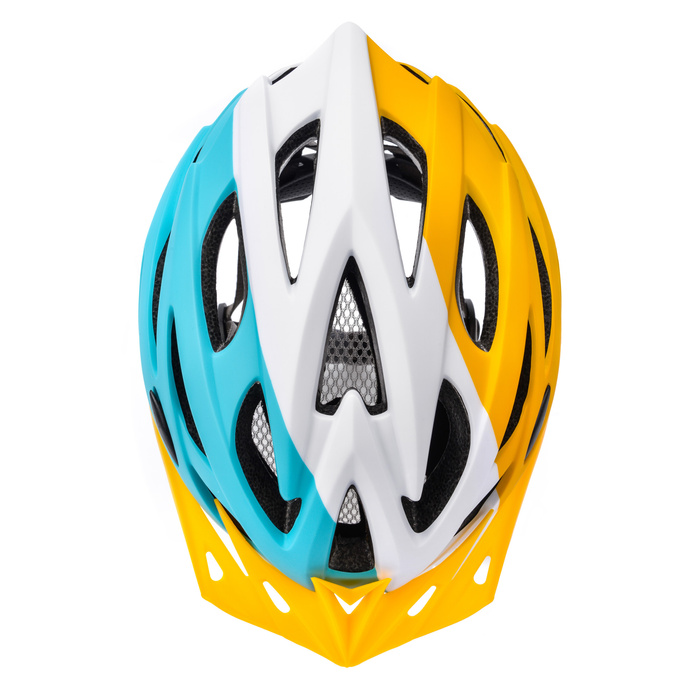 Kask rowerowy Meteor Marven M 55-58 cm niebieski/biały/żółty
