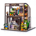LITTLE STORY Składany Drewniany Domek Model Puzzle 3D Corner Coffe House