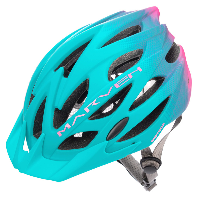 Kask rowerowy Meteor Marven S 52-56 cm niebieski/różowy