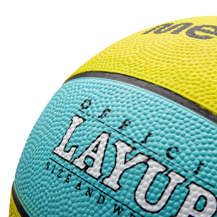 PIŁKA KOSZOWA METEOR LAYUP #4 żółto-turkusowa