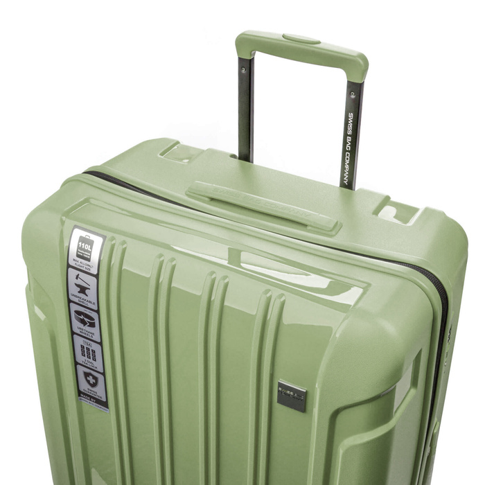 Duża walizka SwissBags Tourist 75 cm zielony