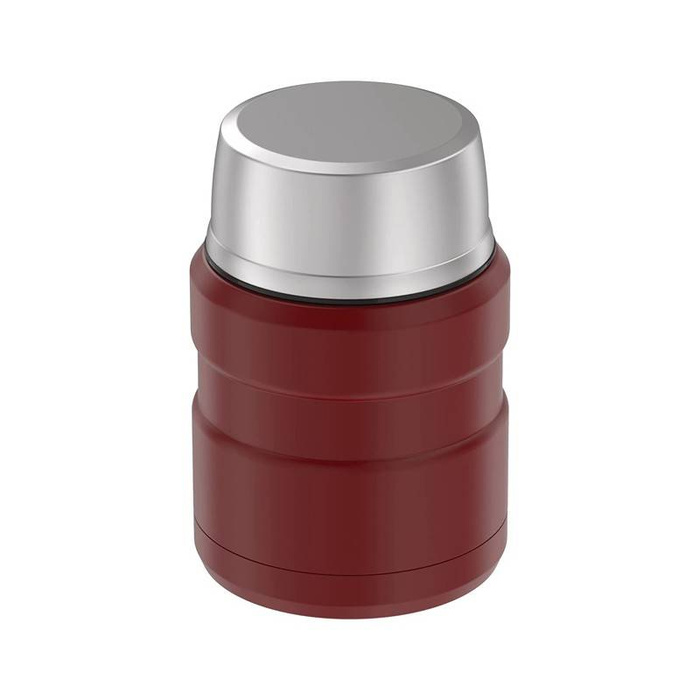 Termos na jedzenie z składaną łyżką i kubkiem THERMOS – rustic red