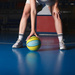 PIŁKA KOSZOWA METEOR LAYUP #4 żółto-turkusowa