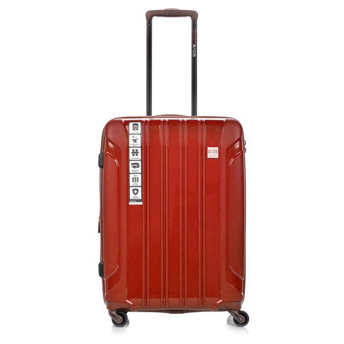 Średnia walizka SwissBags Tourist 65 cm czerwony