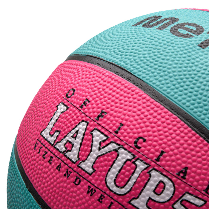 PIŁKA KOSZOWA METEOR LAYUP #5 różowa/niebieska