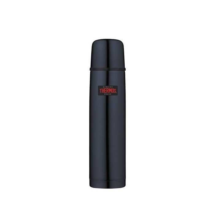 Termos z przyciskiem na nakrętce oraz z kubkiem 750 ml THERMOS - ciemnoniebieski