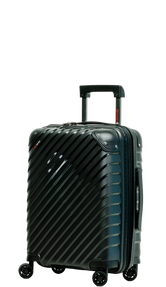 Walizka kabinowa SwissBags Diamond cut 55 cm metaliczny czarny