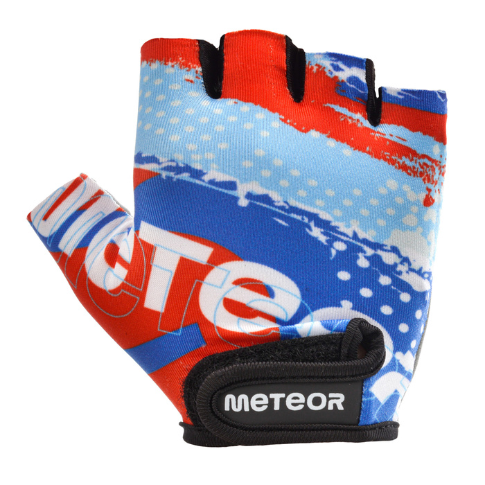 Rękawiczki rowerowe Meteor Map niebieski S