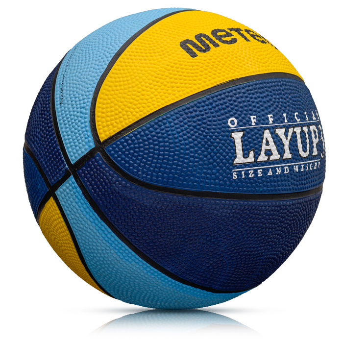 PIŁKA KOSZOWA METEOR LAYUP #3 niebieska/żółta/zielona