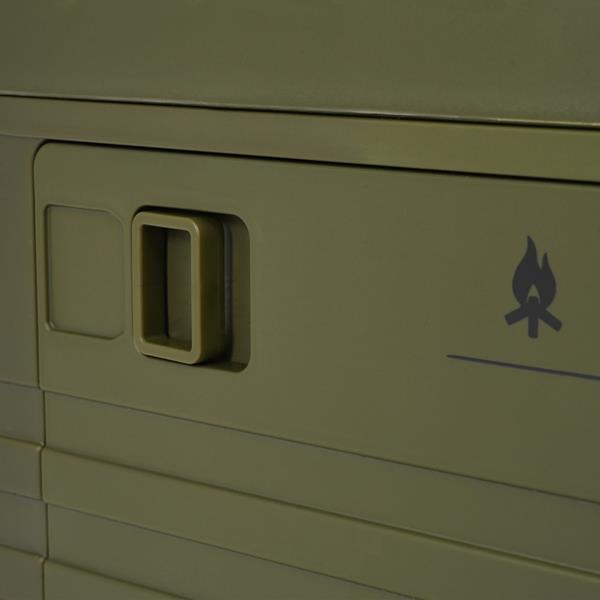 NCB4003 SKŁADANA SKRZYNIA KEMPINGOWA Z POKRYWĄ ZIELONA NILS CAMP