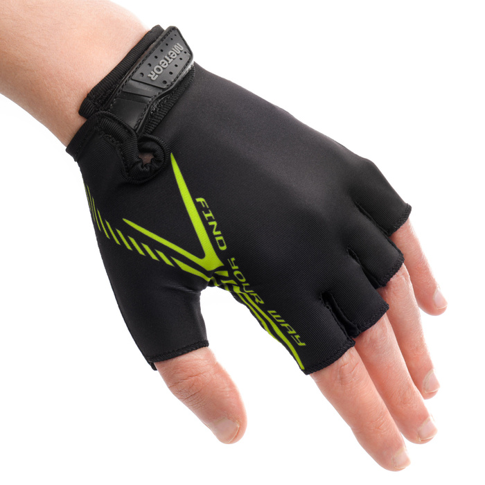 Rękawiczki rowerowe Meteor MX12 M czarny/neonowy żółty