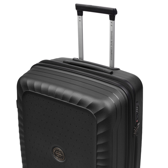 Średnia walizka SwissBags Ibiza 65 cm czarny