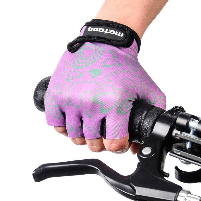 Rękawiczki rowerowe Meteor Kids Flower M