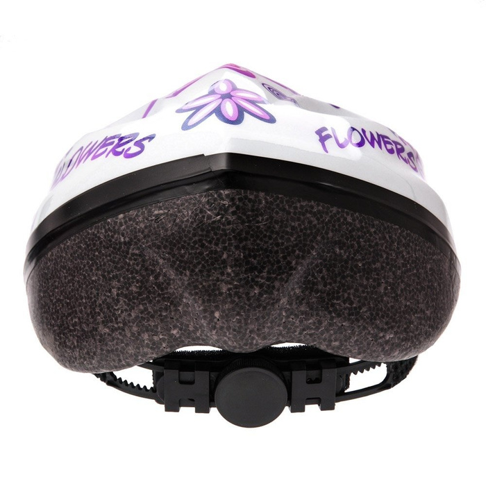 KASK ROWEROWY DLA DZIECI METEOR MV5-2 biały w kwiaty