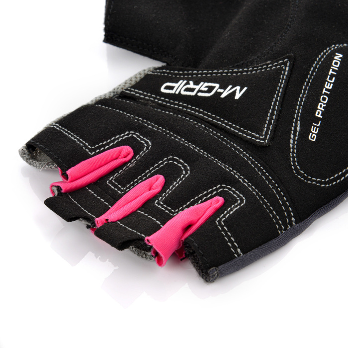 Rękawiczki rowerowe Meteor Gel GX34 grey-pink XS
