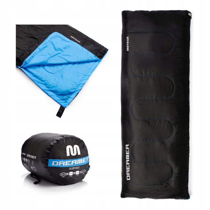 Śpiwór Meteor Dreamer L niebieski/czarny