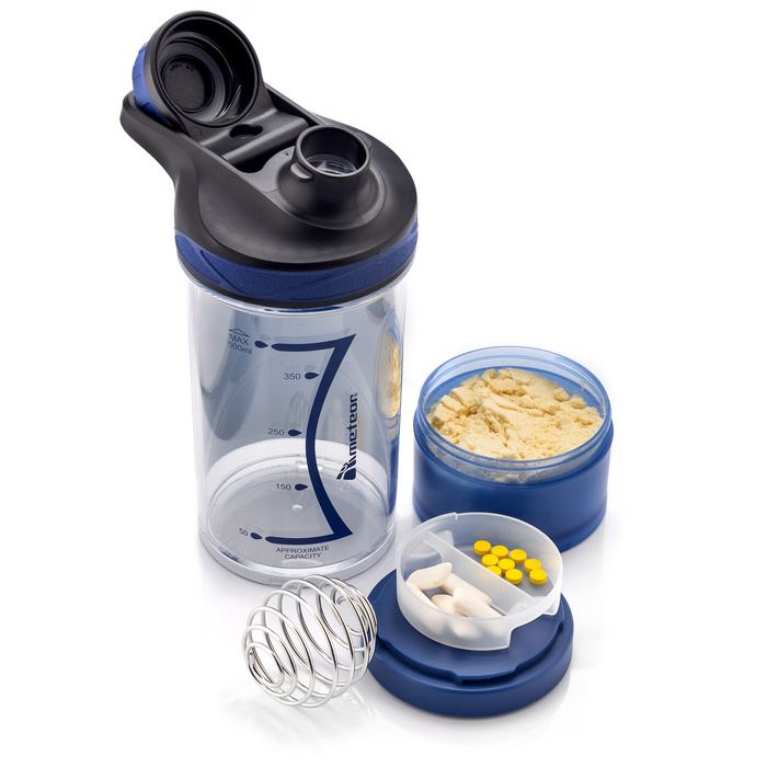 Bidon Shaker Meteor 500 ml niebieski