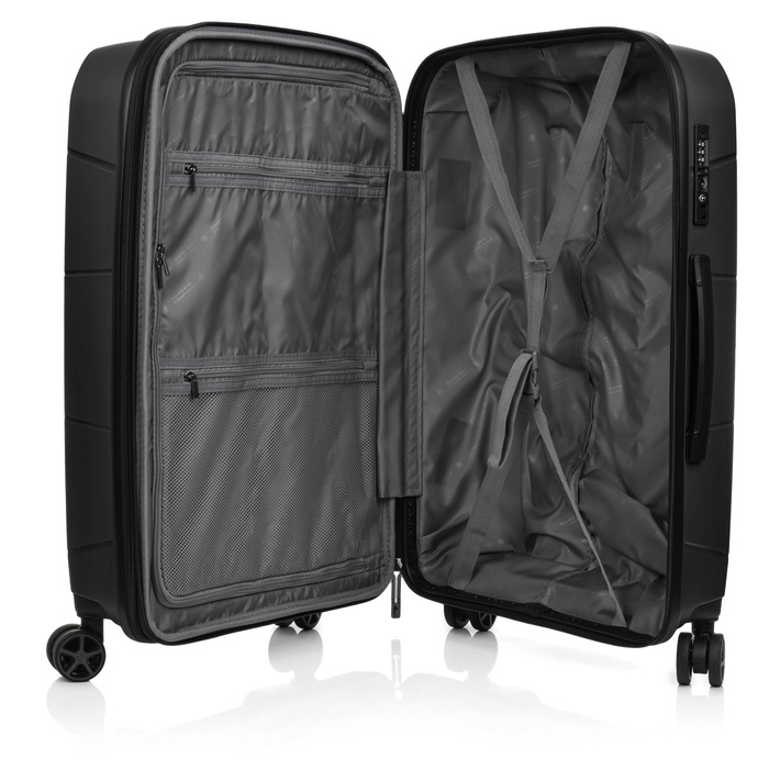 Średnia walizka SwissBags Lava 66 cm czarny