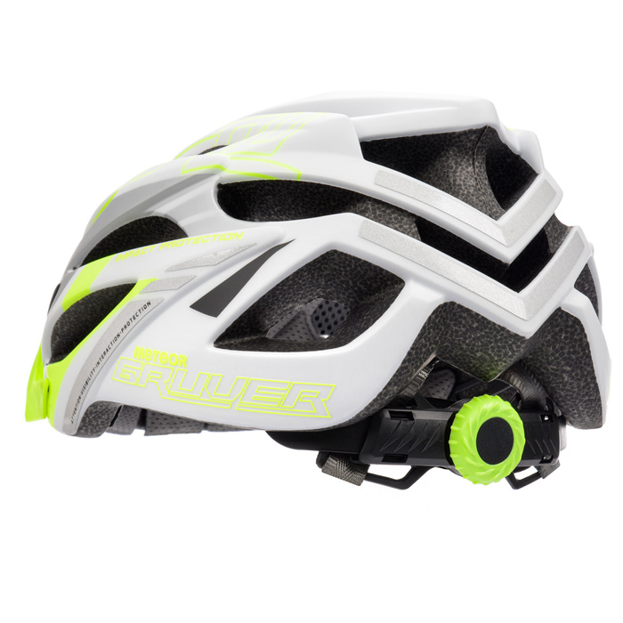 Kask rowerowy Meteor Gruver S 52-56 cm biały/zielony