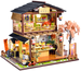 LITTLE STORY Składany Drewniany Model Puzzle 3D DIY Sushi House