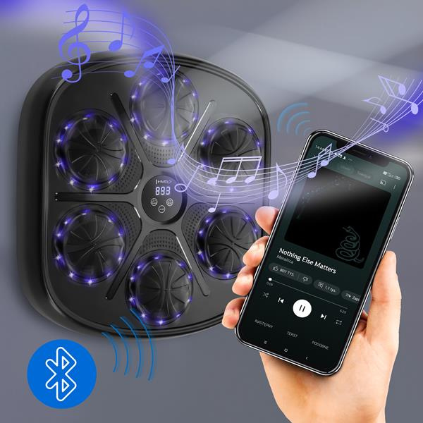 TB03 ELEKTRONICZNA TARCZA BOKSERSKA BLUETOOTH Z MUZYKĄ I RĘKAWICAMI HMS